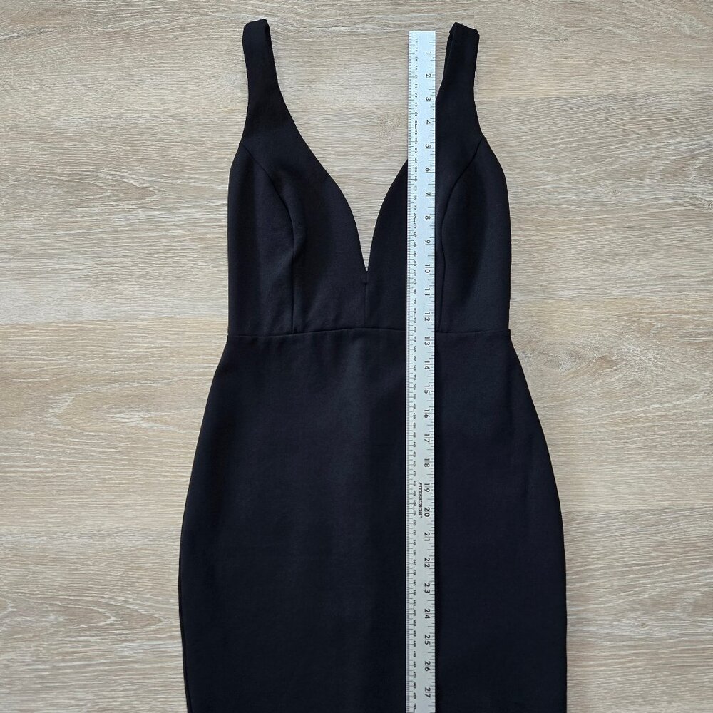 Lulus Perfect Little Black Bodycon Dress Size Small, V-Neck, Fitted Mini - Picture 14 of 17